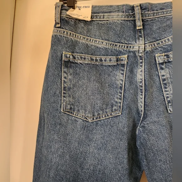 Free People We The Free Women's‎ Maggie Mid-Rise Straight Leg Blue Jeans 27 NWT - Picture 14 of 15